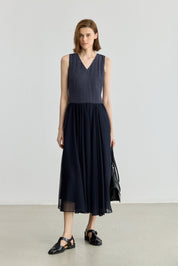 LILY Vintage Polka Dot Sleeveless Dress