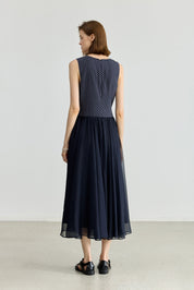 LILY Vintage Polka Dot Sleeveless Dress