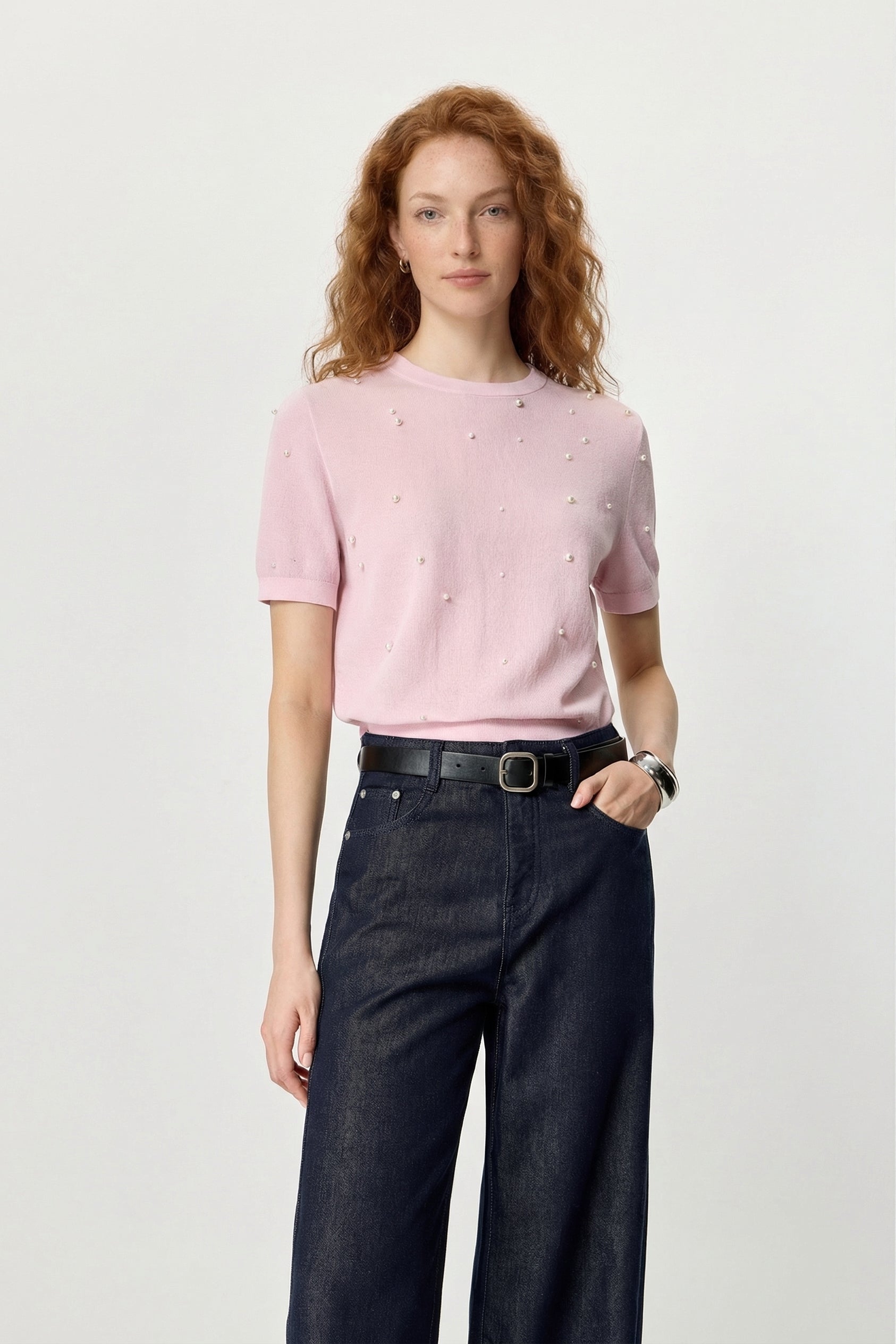 Beaded Knit Tee