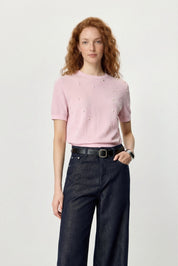 Beaded Knit Tee