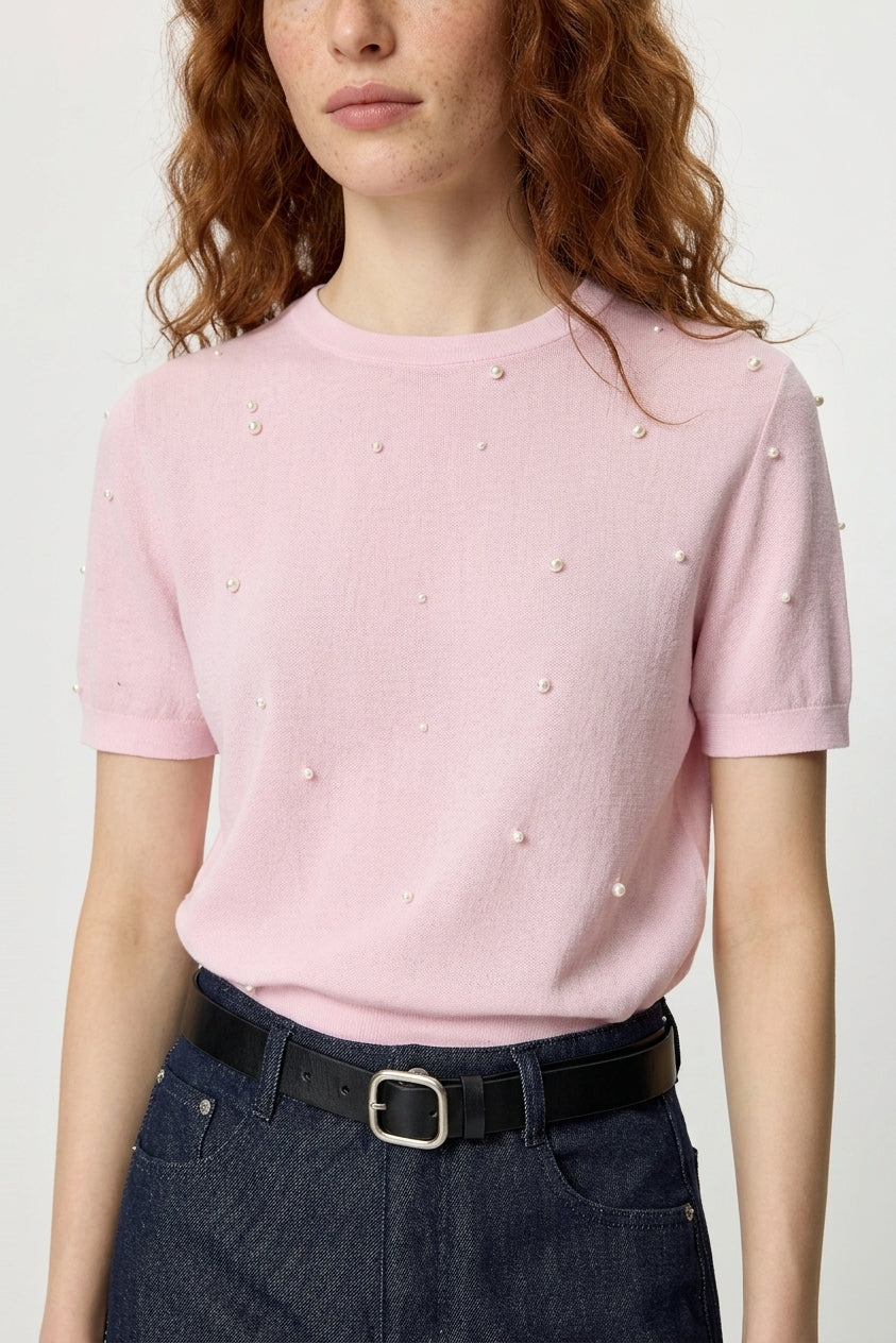 Beaded Knit Tee