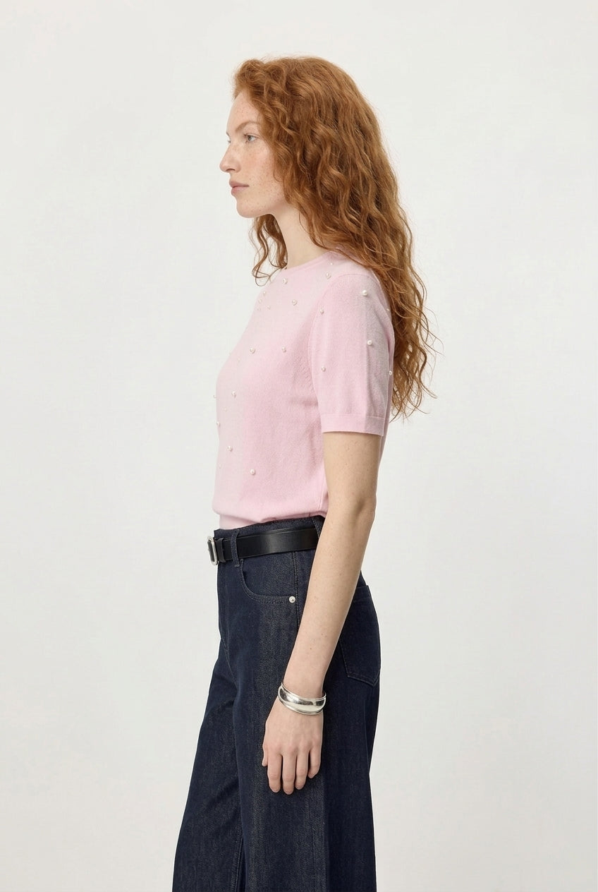 Beaded Knit Tee