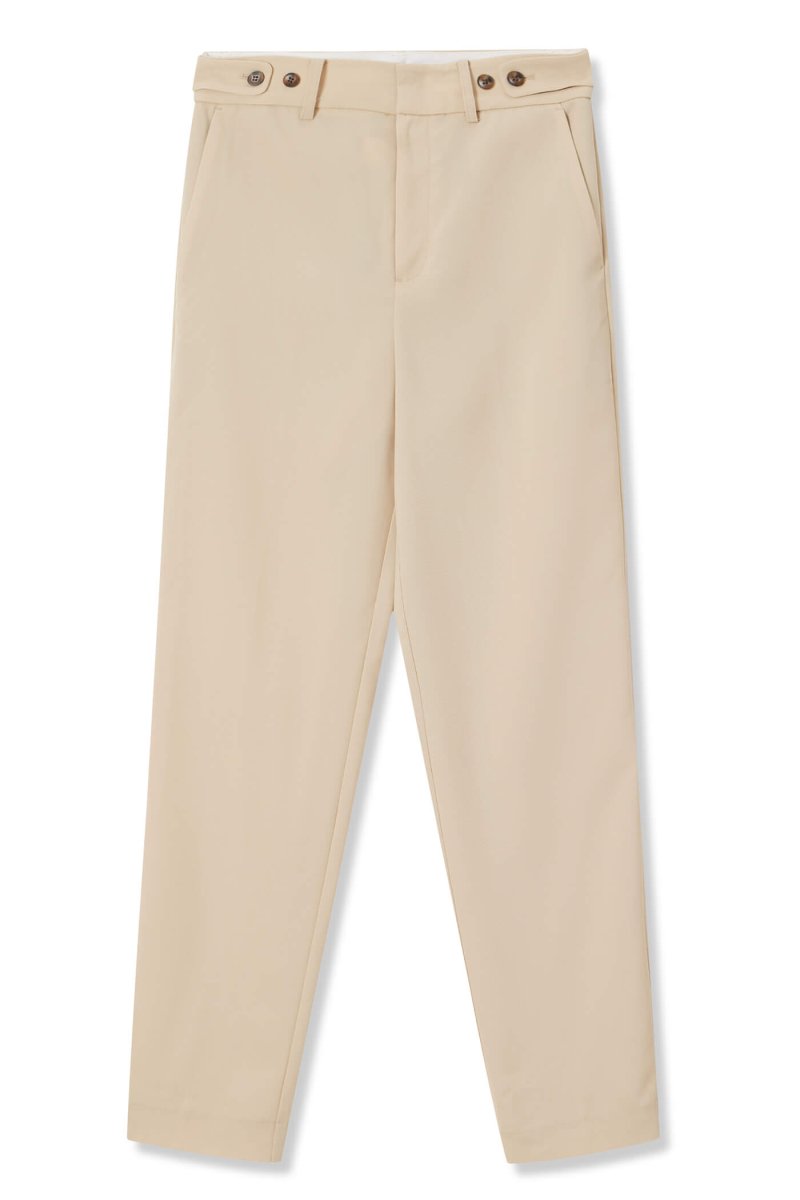 Adjustable Waist Cropped Trousers | LILY ASIA