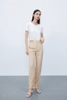 Adjustable Waist Cropped Trousers | LILY ASIA