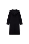 All sheep wool retro hooded long coat | LILY ASIA