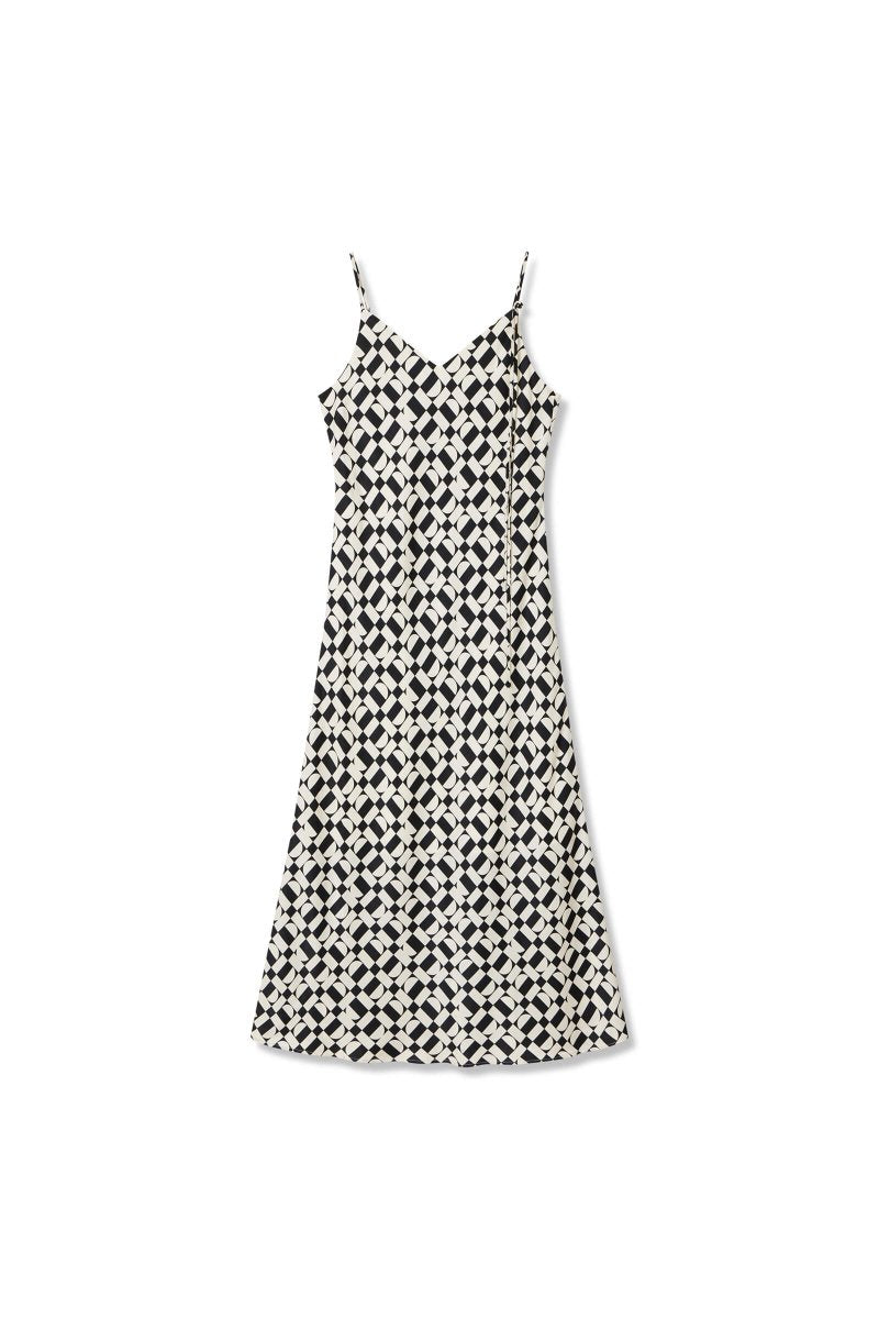 Artistic Printed Halter Dress | LILY ASIA