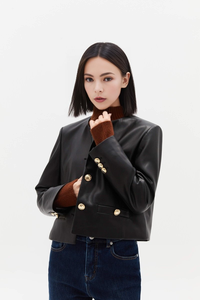 Black Breathable Short Jacket | LILY ASIA