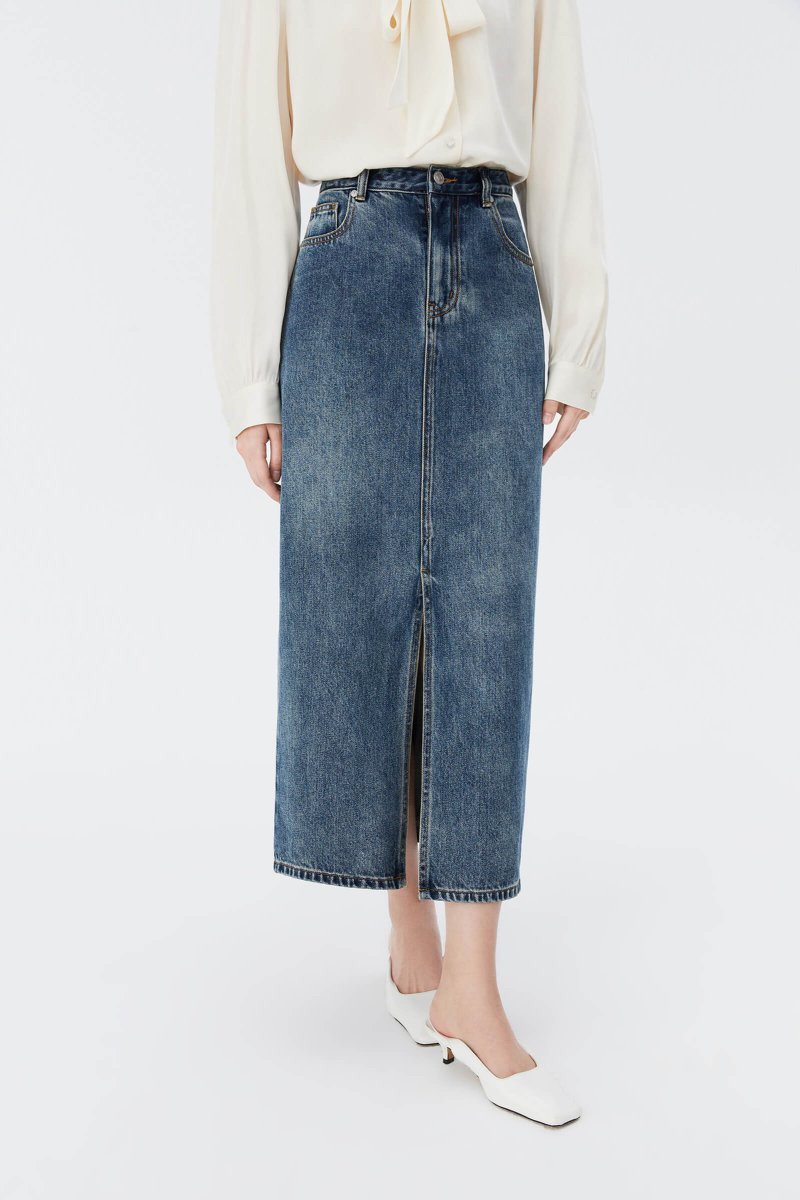 Casual A-line Denim Skirt | LILY ASIA