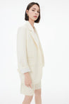 Casual Wool Blend White Suit | LILY ASIA