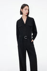 Commuter-style Straight Jumpsuit | LILY ASIA