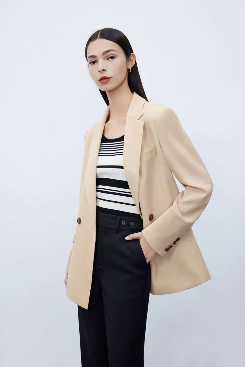 Cool Double-Breasted Suit Blazer | LILY ASIA