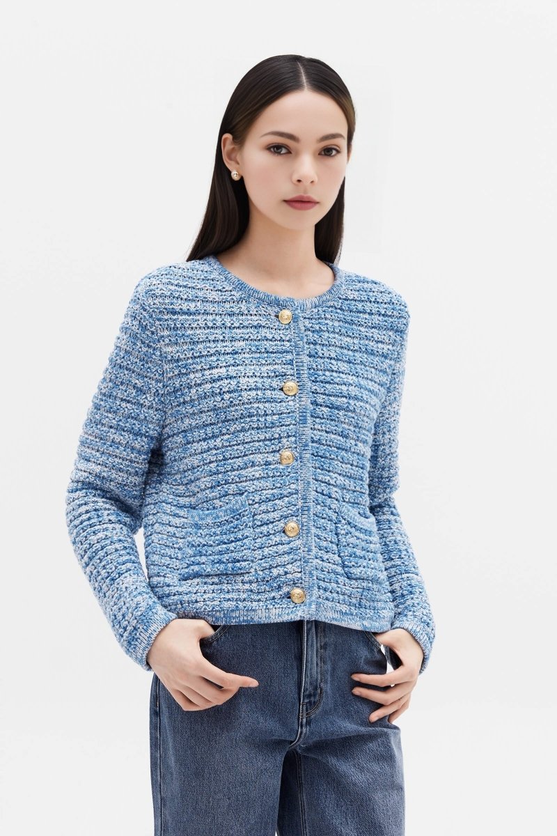 Double-Pocket Women's Knit Cardigan | LILY ASIA