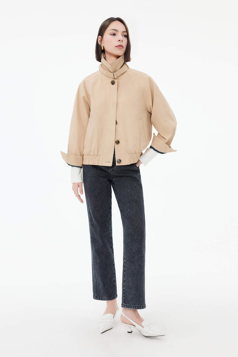 Double-Wear Stand Collar Jacket | LILY ASIA