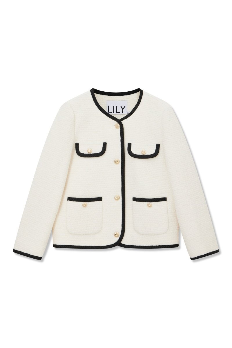 Down Jacket with Goose Feather Collar | LILY ASIA