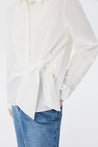Draping Silk Twisted Knot Shirt | LILY ASIA