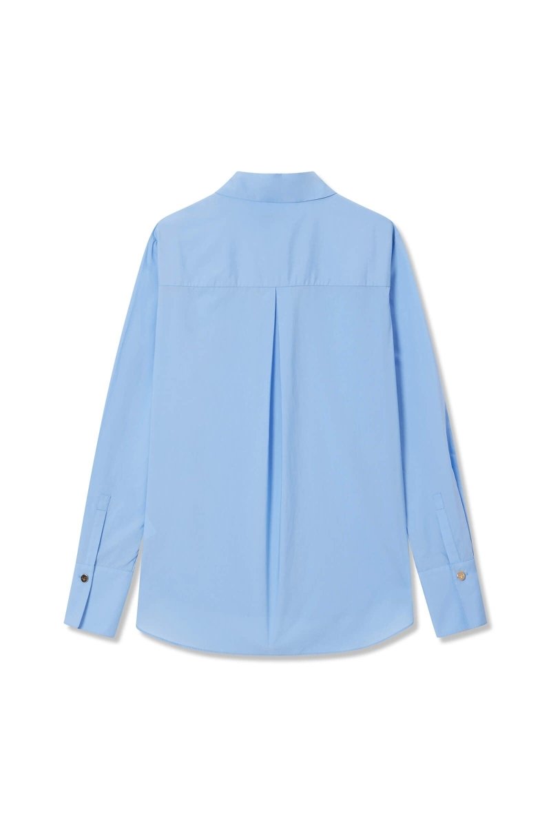 Draping Solid Silk Shirt | LILY ASIA