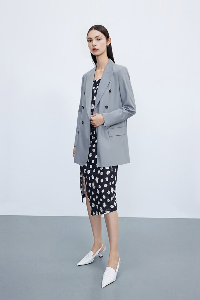 Elegant Floral Wool Suit | LILY ASIA