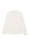 Elegant Lace-Collar White Shirt | LILY ASIA
