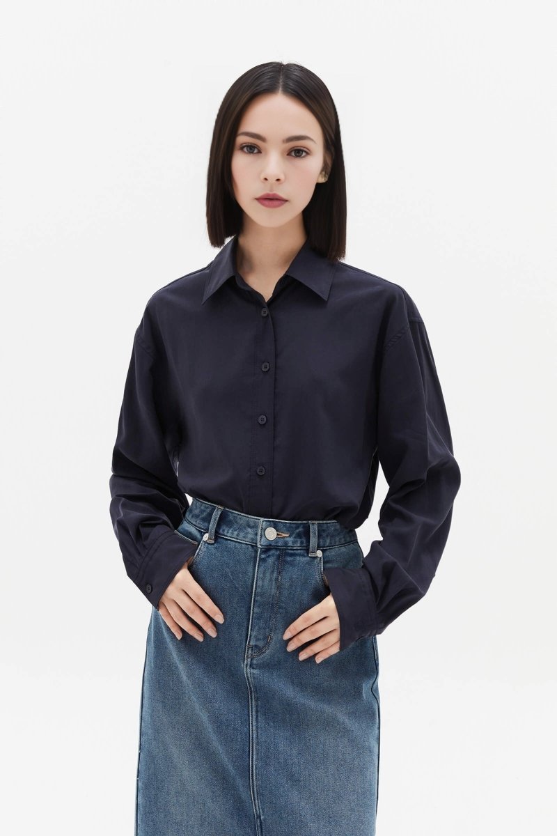 Embroidered Lyocell-Blend Shirt | LILY ASIA