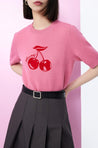 Fun Cherry Inlay Sweater | LILY ASIA