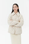 Heart-Printed Imported Velvet Down Jacket | LILY ASIA