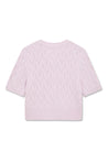 LILY Cable Pattern V-Neck Pink Knitted Cardigan | LILY ASIA