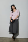 LILY Cable Pattern V-Neck Pink Knitted Cardigan | LILY ASIA