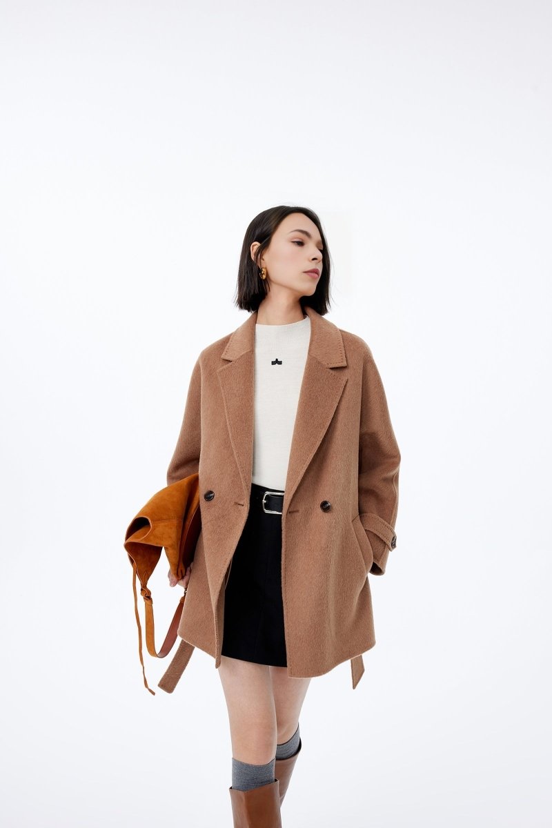 LILY Camel Wool-Blend Coat | LILY ASIA