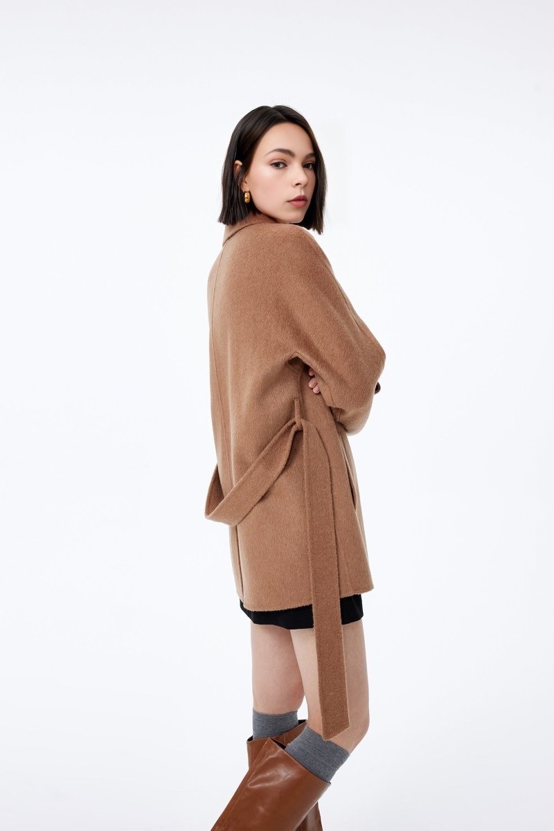 LILY Camel Wool-Blend Coat | LILY ASIA
