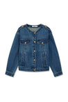 LILY Casual Round Neck Long Sleeve Denim Jacket | LILY ASIA