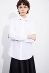 LILY Contrast Embroidery Cotton Shirt | LILY ASIA