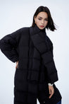 LILY Detachable Scarf Long Down Jacket | LILY ASIA