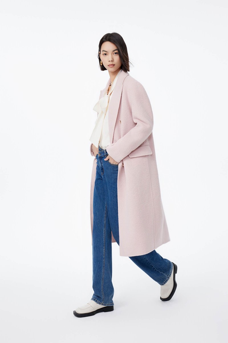 LILY Double-Breasted Sheep Wool Overcoat | LILY ASIA