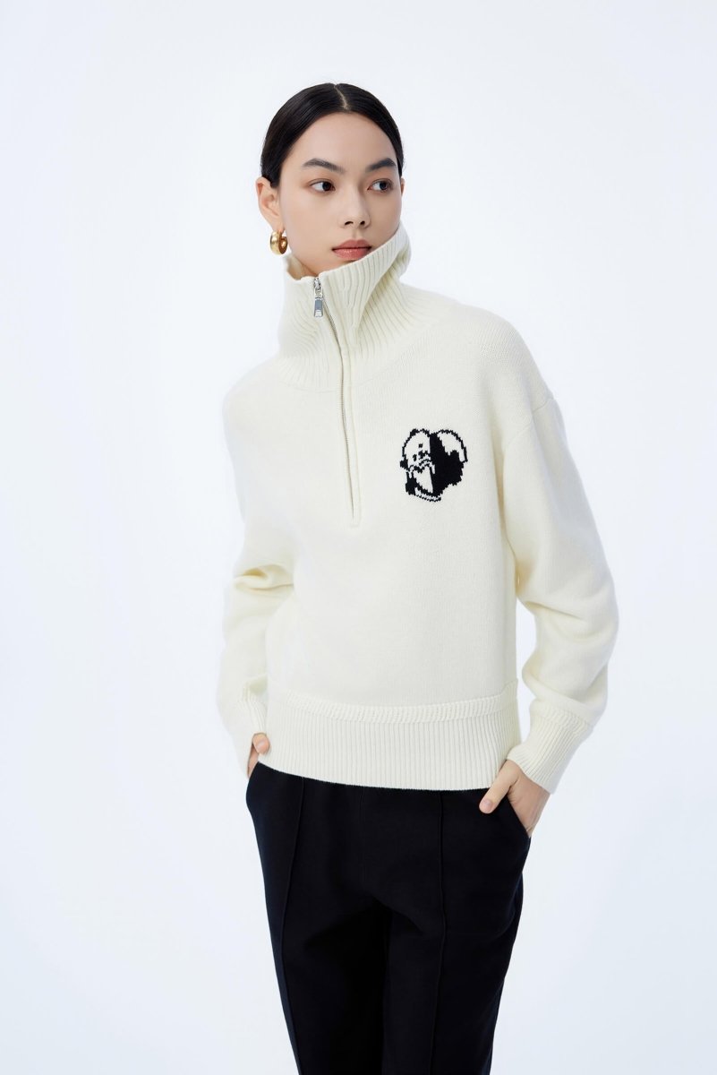 LILY Double-Wear Zip-Up Collar Sweater | LILY ASIA