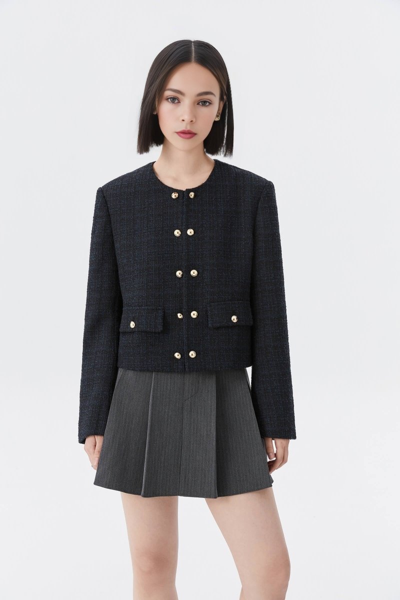 LILY Elegant Double-Breasted Short Jacket | LILY ASIA