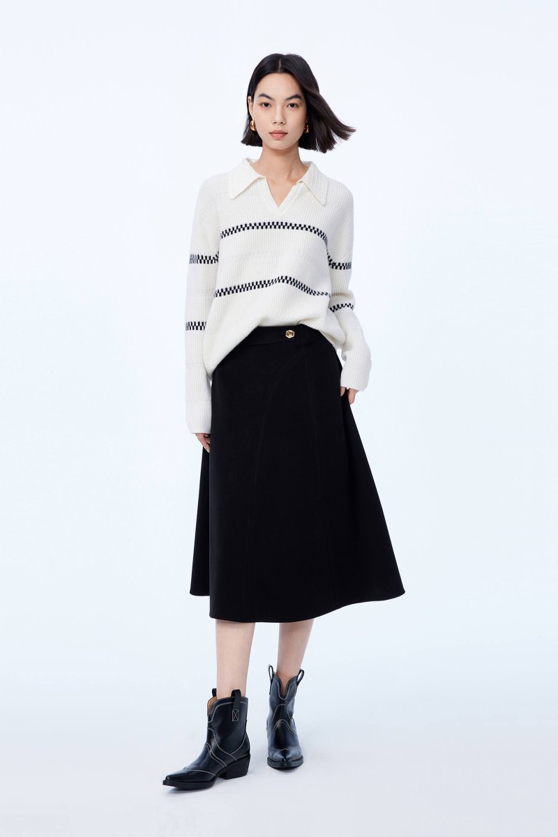 LILY Elegant Hepburn-Style Midi Skirt | LILY ASIA
