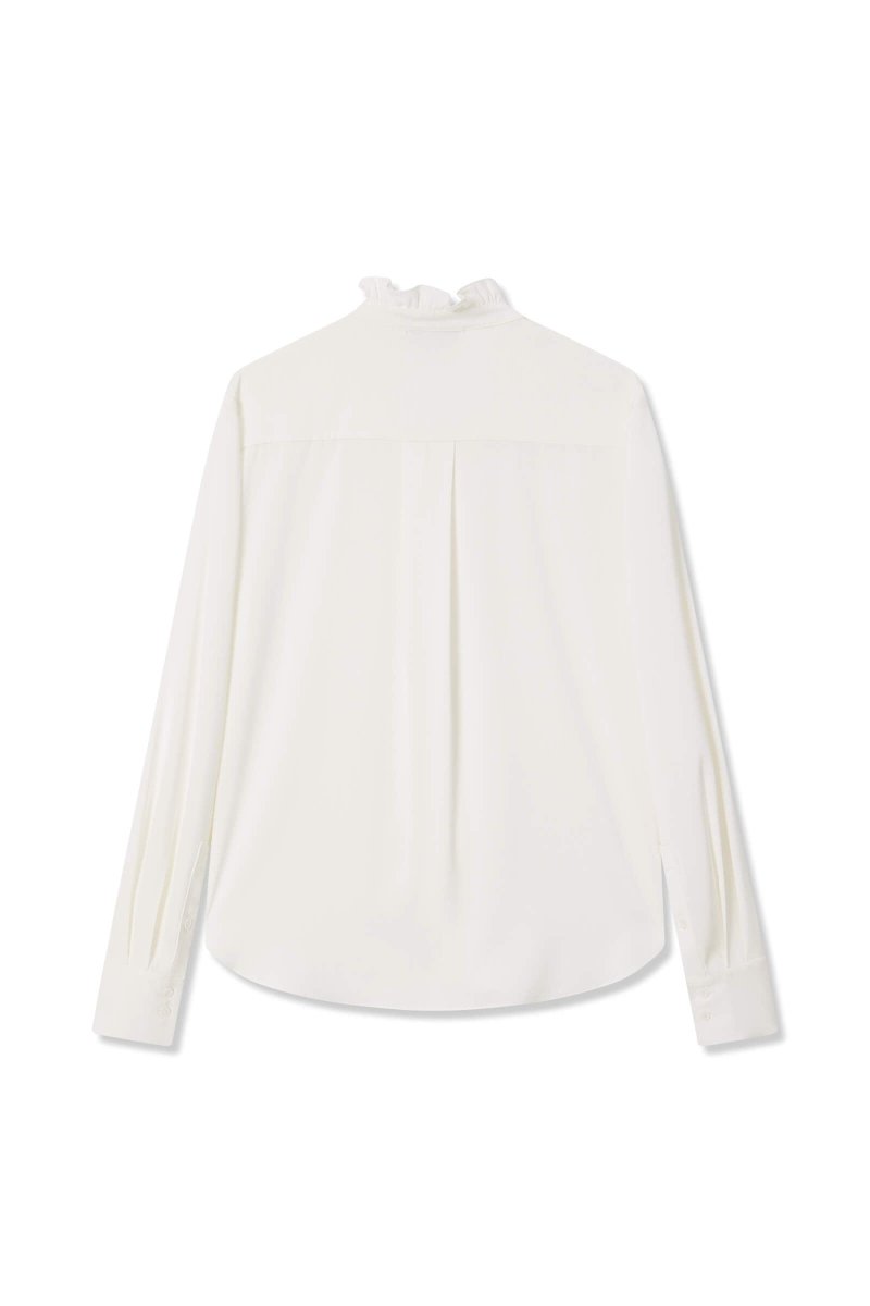 LILY Elegant Lace Collar White Shirt | LILY ASIA
