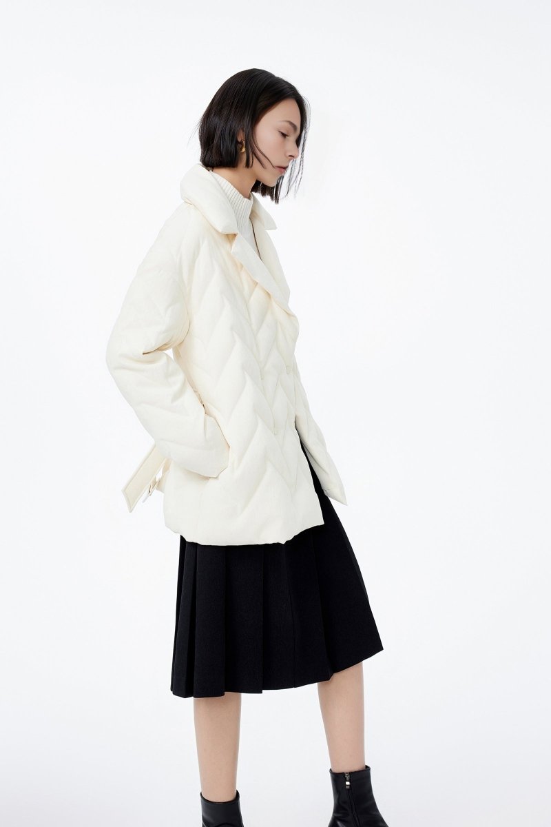 LILY Elegant Suit-Style Velvet Down Jacket | LILY ASIA