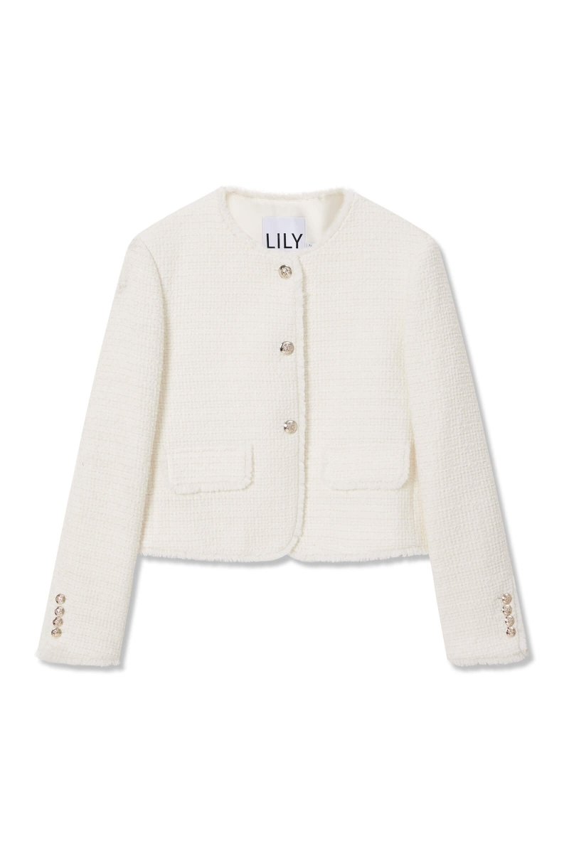LILY Elegant White French-Style Jacket | LILY ASIA