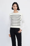 LILY Faux Two-Piece Striped Sweater | LILY ASIA