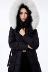 LILY Fox Fur Hooded Down Jacket | LILY ASIA