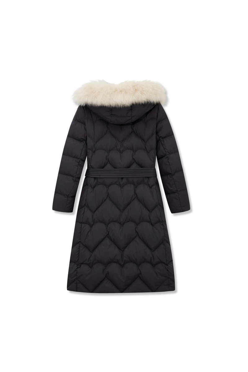 LILY Fox Fur Hooded Goose Down Jacket | LILY ASIA