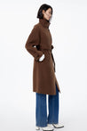 LILY Full Wool Stand Collar Slim Fit Long Coat | LILY ASIA