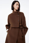 LILY Full Wool Stand Collar Slim Fit Long Coat | LILY ASIA