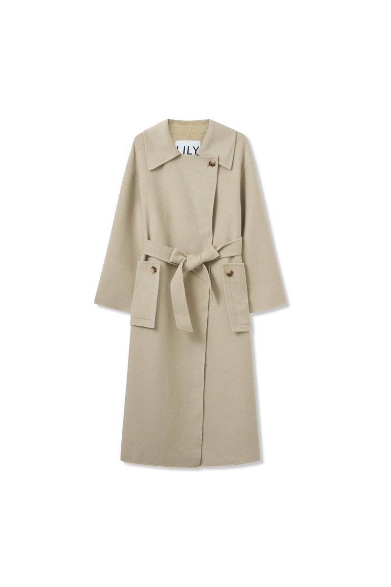LILY Full Wool Vintage Woolen Coat | LILY ASIA