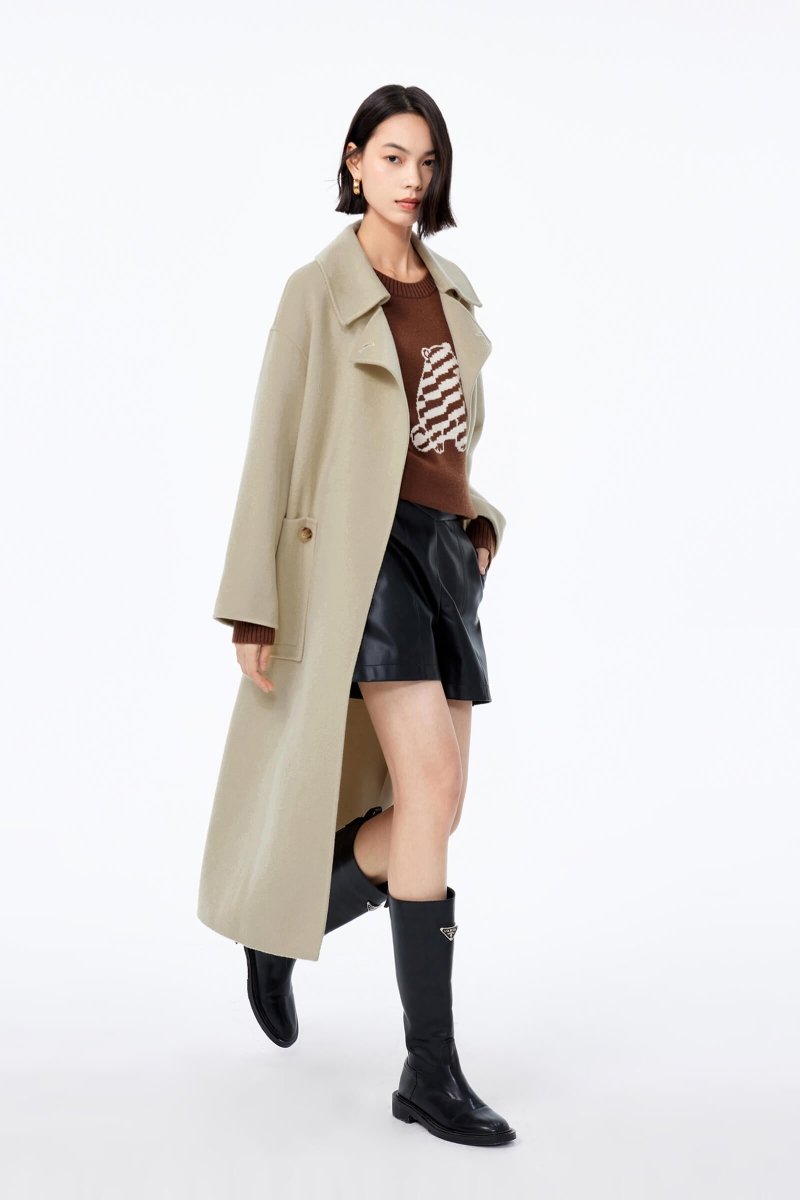LILY Full Wool Vintage Woolen Coat | LILY ASIA