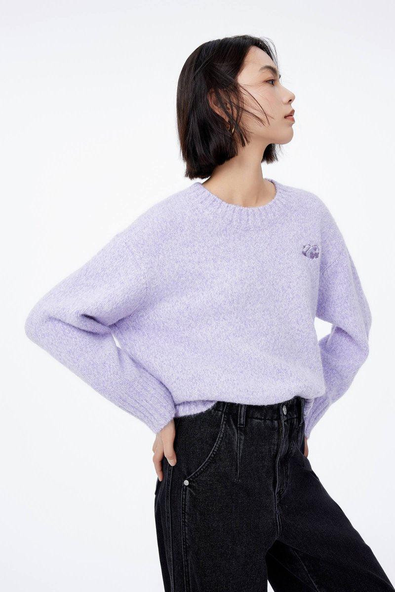 LILY Fun Embroidered Round Neck Sweater | LILY ASIA