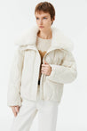 LILY Goose Down Jacket with Wool Collar | LILY ASIA