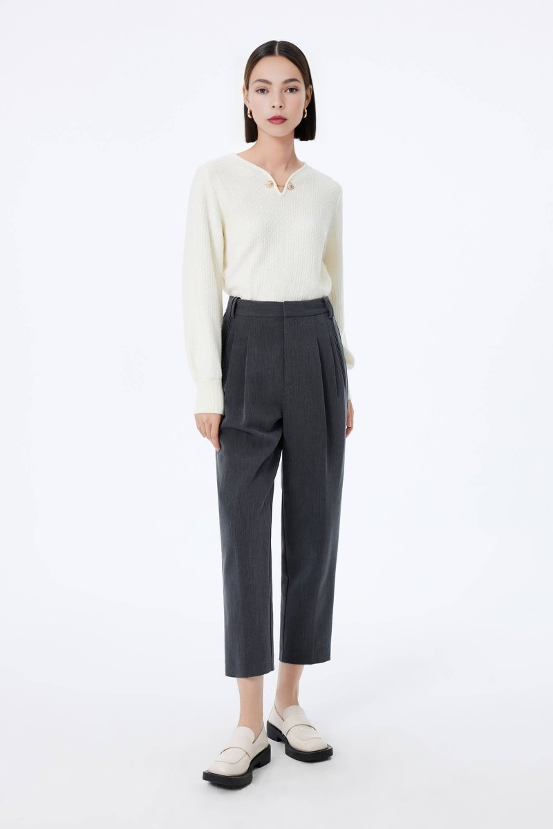 LILY High-Waisted Cropped Suit Pants | LILY ASIA