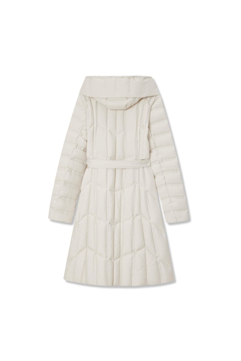 LILY Hooded Goose Down Long Down Coat | LILY ASIA